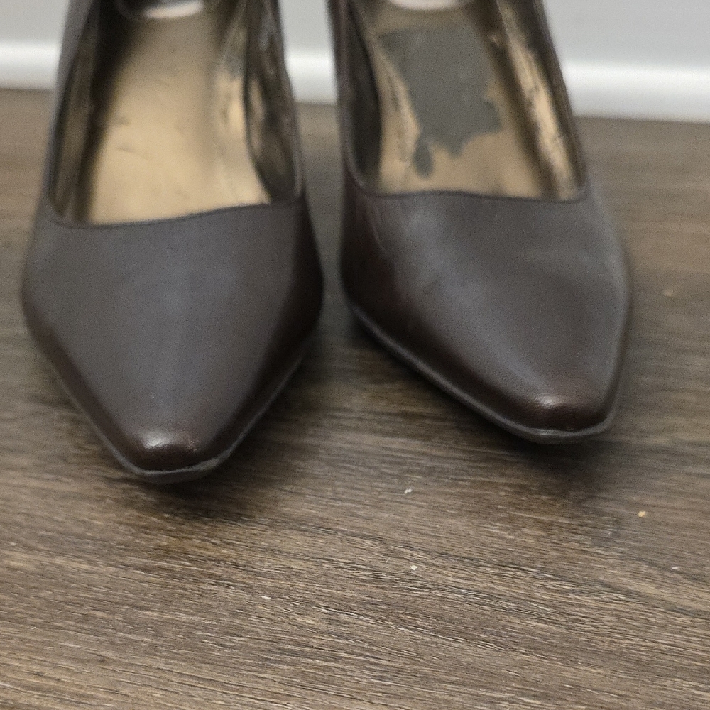 Calvin Klein Brown Leather Heels - Picture 3 of 6